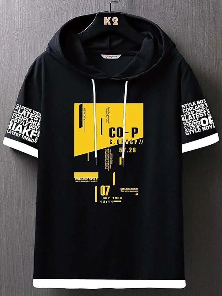 T-shirt with hood - For men - 112