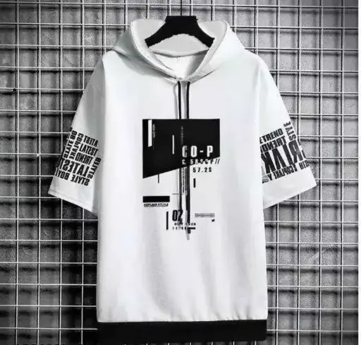 [112] T-shirt with hood - For men - 112